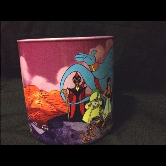 Disney Aladdin Coffee Mug VTG 90s Cup Genie Jasmine Jafar Japan - Picture 5 of 7